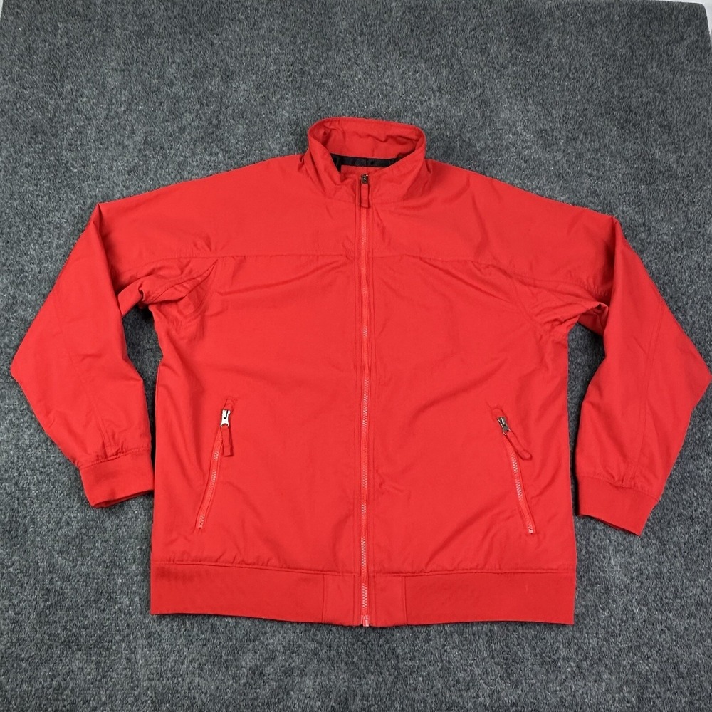Duluth‎ Bomber Jacket Mens L Red Lightweight Grab Full Zip Windbreaker Outdoor